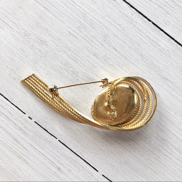 Trio of Golden Pearl Fashion Dress Pins Brooches - Picture 5 of 10